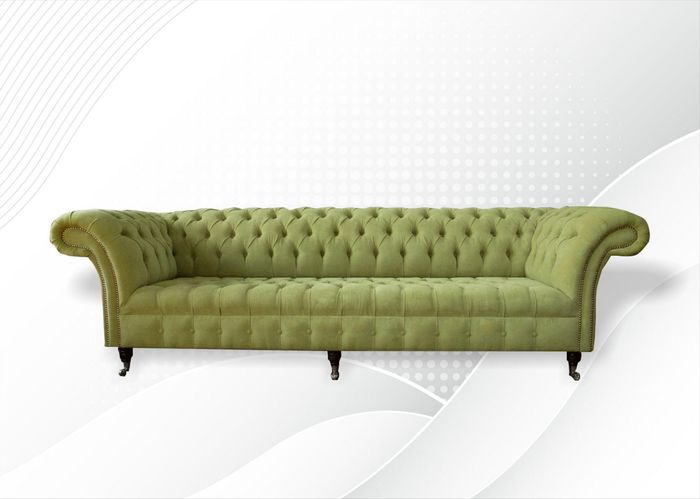 Grüne Viersitzer Polster Sofa 4er Sitz Möbel Big Sofas Sofas Couch 265cm Neu