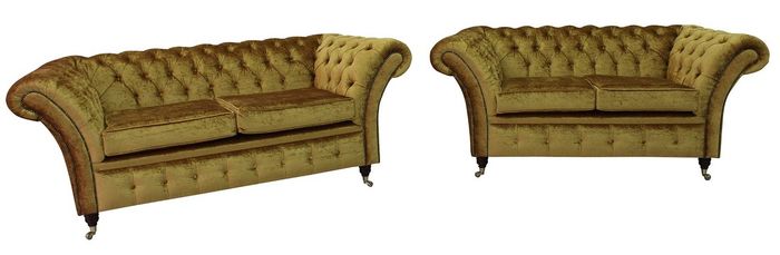Chesterfield Couch Polster Sofa Couch Sofagarnitur Polster Neu 3 +2 Sitzer - 403