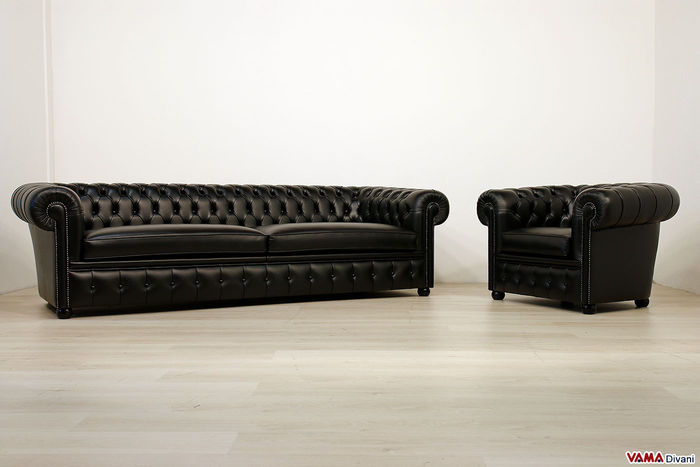 Chesterfield Design XXL Sofa Couch Garnitur 5+1 Sitzer Sofagarnitur Set Original