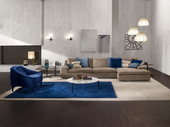 Ecksofa L Form Couch Luxus Italienische Möbel Sofa Grau PRIANERA Wohnzimmer