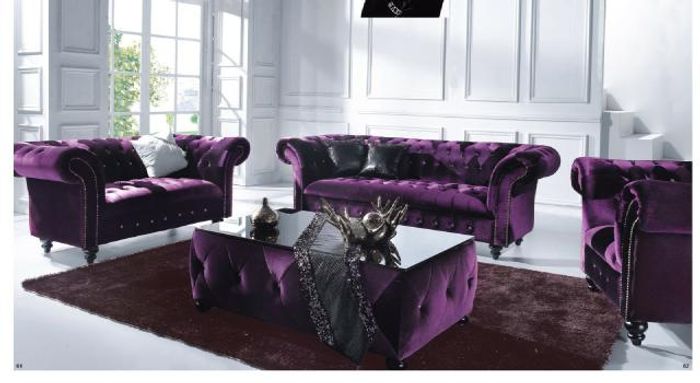 designer Sofagarnitur 3+2+1 Textil Sofa Couch Chesterfield Polster Garnitur Neu