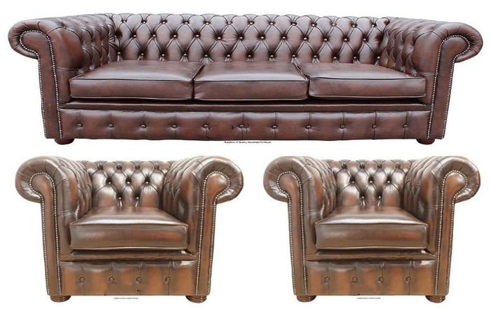 Chesterfield Couch Polster Sofas Klassik Sofa Big XXL Couch 5+1+1Sitzer Neu #185