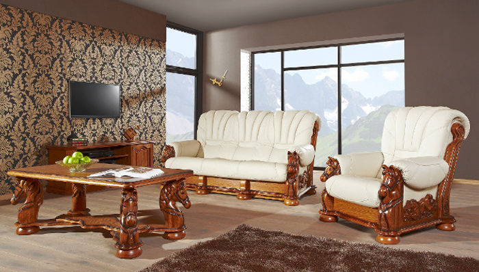 Klassische Zweisitzer Couch Sofas Polster Sofa 2 Sitzer Leder Couchen Ledersofa