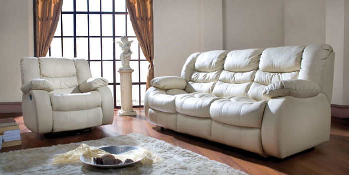 Leder Funktion Couch Dreisitzer Couch 3Sitzer Polster Sofa Sofas Couchen Italien