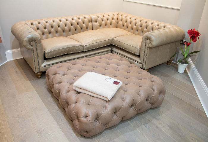 Chesterfield Ecksofa Sofa Couch Ledersofa Polster Eck Couch Garnitur Design #331