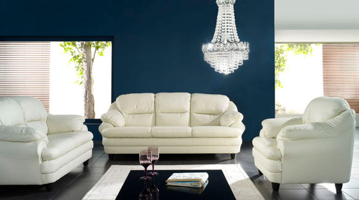 Sofagarnitur 3+1+1 Sitzer Set Design Sofas Polster Couchen Leder Relax Moderne