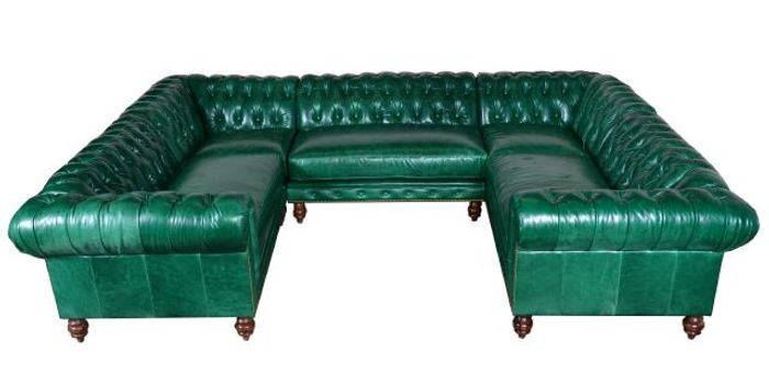 Chesterfield Ecksofa Wohnlandschaft Polster Couch Big Ledersofa Eckgarnitur Neu
