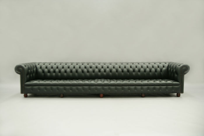 Chesterfield Design Luxus Polster Sofa Couch Sitz Garnitur Leder Neu Sofas #226