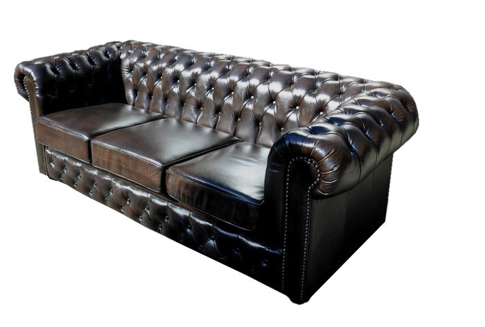 CHESTERFIELD SOFA 3 SITZER NAPOLI POLSTER GARNITUR CROMER 2