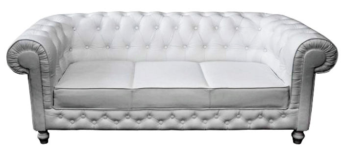 Chesterfield Couch Sofa Garnitur 3 Sitzer Polster Leder Sofas Couchen WHITTBY