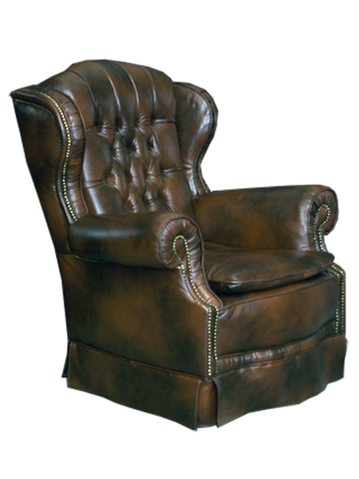 Chesterfield Sessel Ohrensessel Fernsehsessel Couch Relax Leder Sofa Sitzer Neu