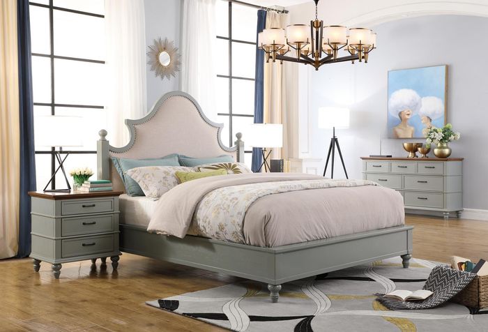 Design Luxus Schlafzimmer Set Bett 2x Nachttische Kommode Garnitur Betten Hotel