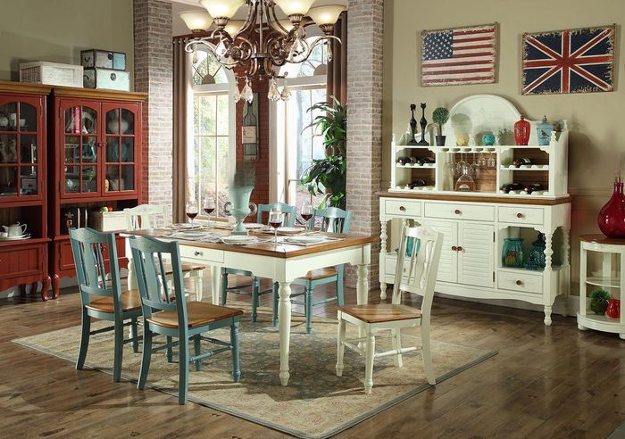 Designer Esszimmer Möbel 8tlg. Set Tisch Stühle Kommode Anrichte Gruppe Garnitur