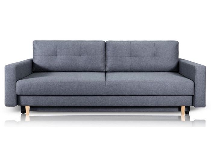 Sofa 3 Sitzer Blau Sofas Stil Elegantes Wohnzimmer Modern Design Polster Stoff