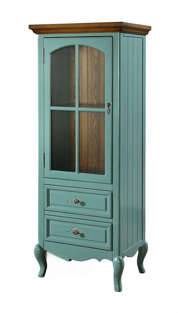 vitrine anrichte glas schrank kommode hoch schränke echte holz möbel kommoden