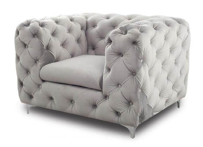 Eleganter Chesterfield-Sessel aus Kunstleder in Wunschfarbe