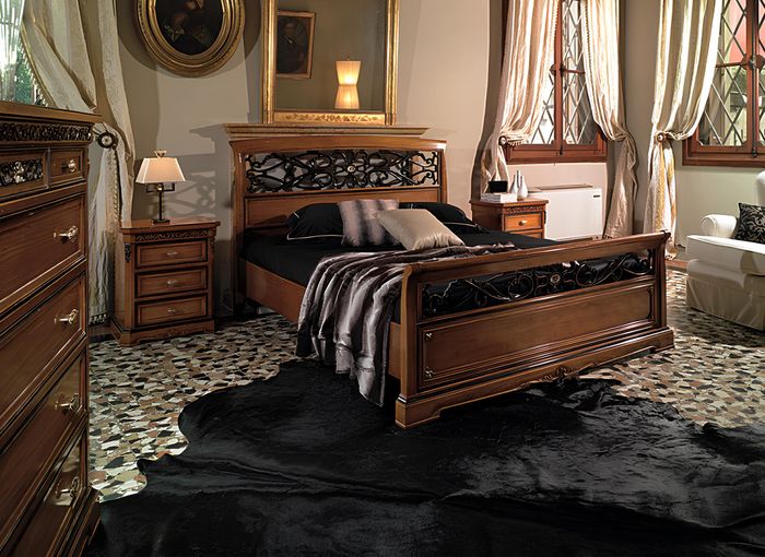 Schlafzimmer Set Bett mit 2 Nachttischen Betten Design Möbel Einrichtung 3tlg.