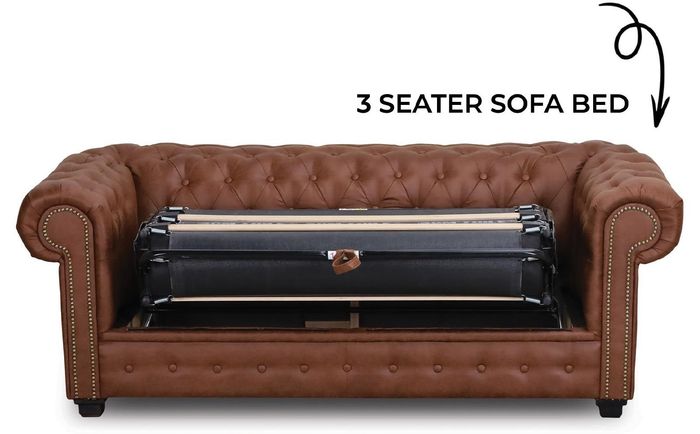 Chesterfield Sofa mit Bettfunktion Couch Polster Möbel Schlafsofa Couchen