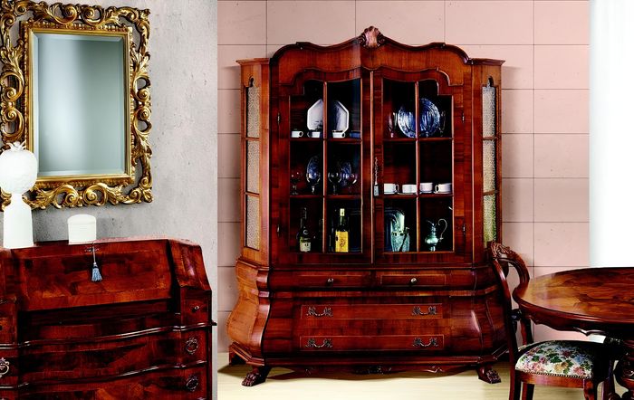 Vitrine 2 Tür Schrank Vitrinen Wohnzimmer Schränke Neu Möbel Möbel Glas Italien