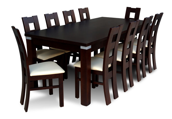 Tische Essgruppe Tisch 10 Stühle Esszimmer Garnitur Stuhl Set Holz Essgarnituren