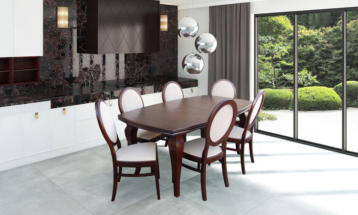 Esstisch 6 Stühle Sitzgarnitur Tisch Stuhl Set Esszimmer Garnituren Design Sets