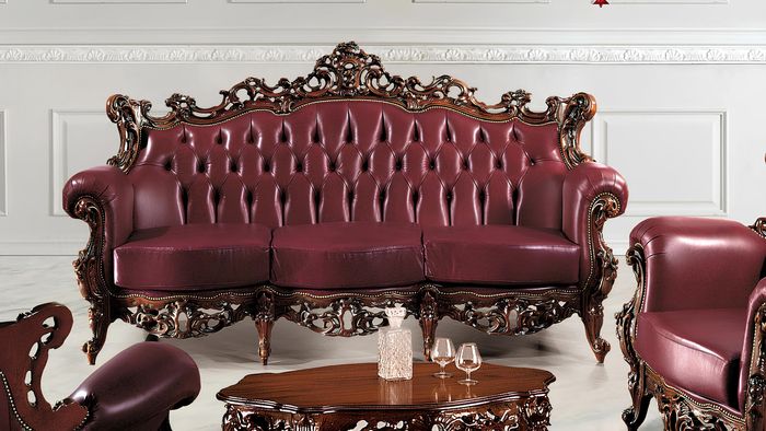 Chesterfield 3 Sitzer Couch Leder Sofa Couchen Luxus Design Italienische Möbel