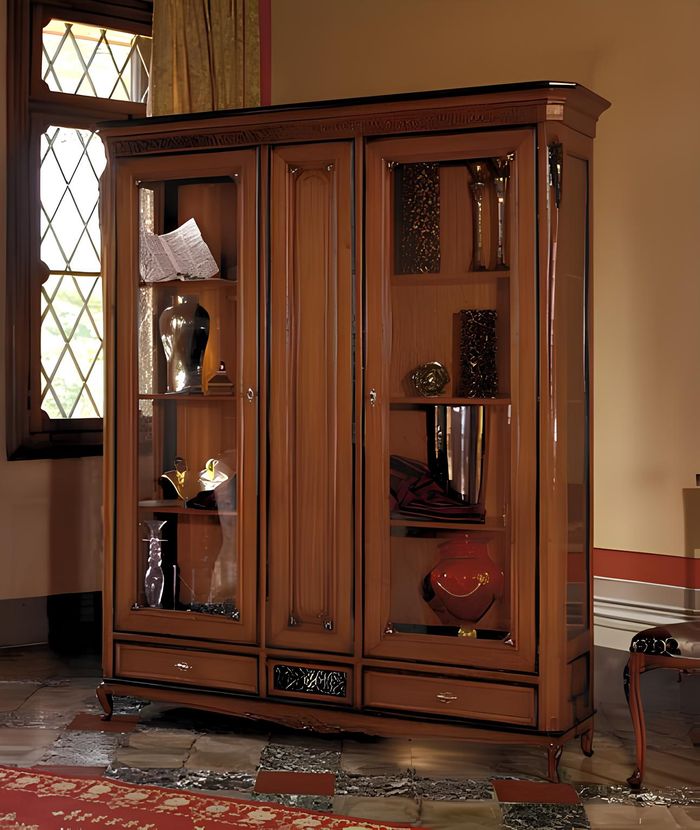 Vitrine Regal Bücherschrank Wohnwand Schrank Möbel Regale Schränke Wand Möbel