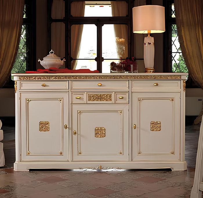 Kommode Anrichte Sideboard Weiß Sideboards Schrank Kommoden Möbel Massiv Holz