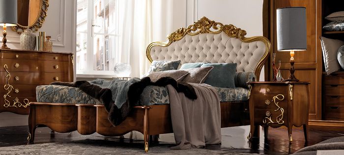Betten Garnitur Bett Luxu Klassisches Schlafzimmer Hotel Bett Barock Möbel Holz
