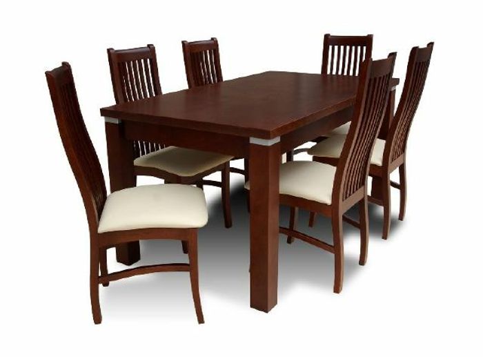 Esstisch + 6 Stühle Esszimmer Set Essgruppe Klassischer Tisch Tische Z08