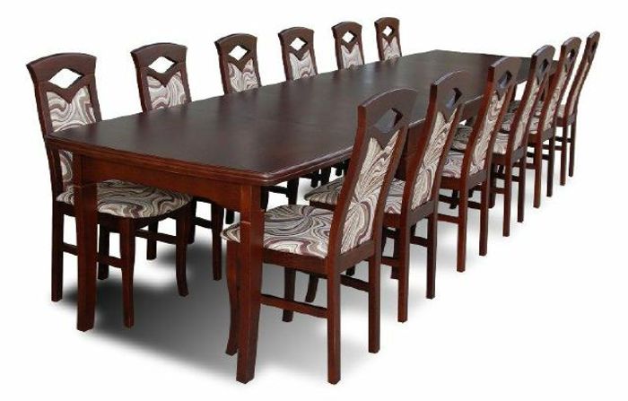 Esstisch + 12 Stühle Esszimmer Set Essgruppe Klassischer Tisch Tische Neu Z34
