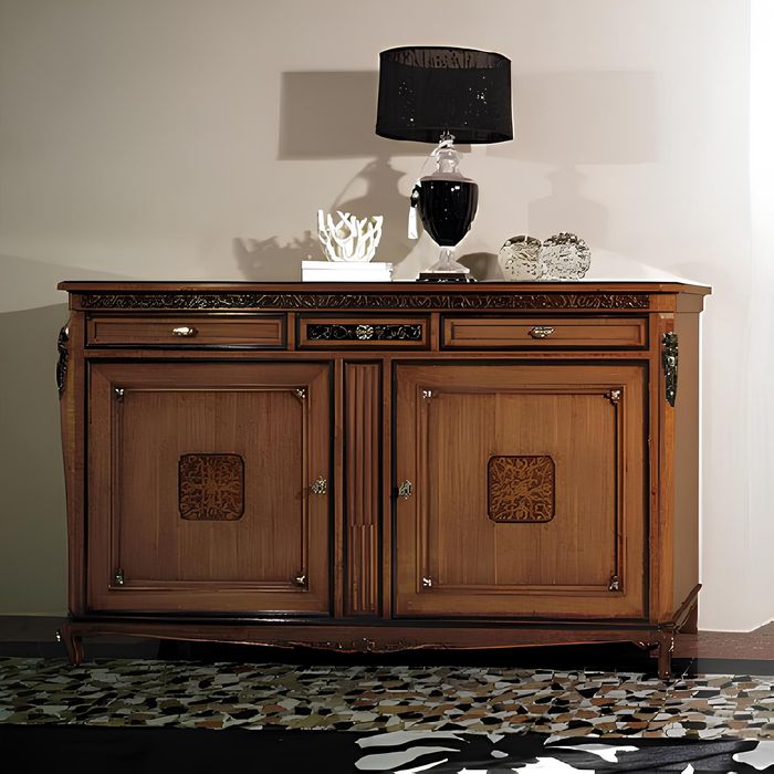 Kommode Wohnzimmer Kommode Schubladen Holz Sideboard Schrank Schränke Massiv