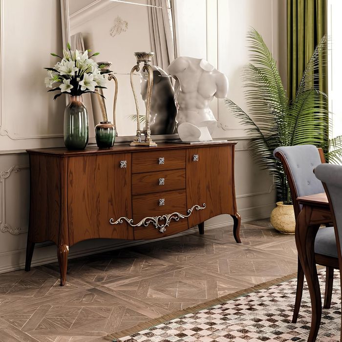 Kommode Schubladen Holz Kommoden Wohnzimmer Sideboard Schrank Schränke Massiv