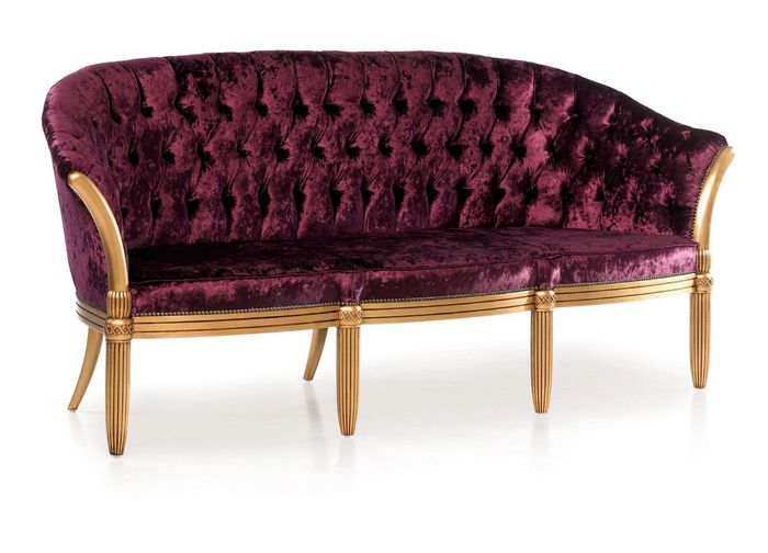 Sofa Dreisitzer Couch Klassische Neu Polster 3 Sitzer Leder Couchen Samtsofa