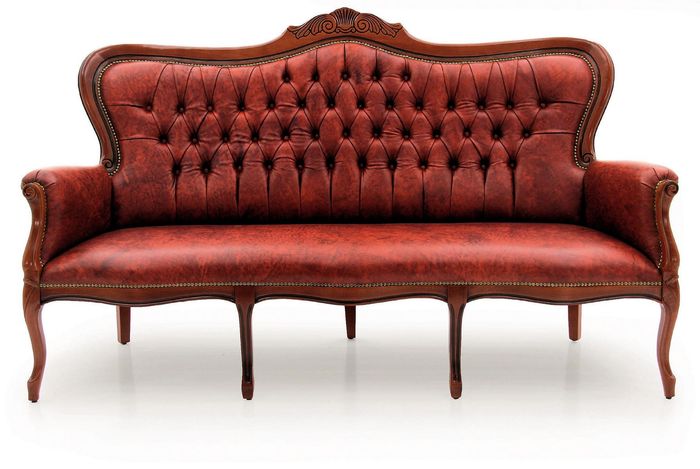 Sofa Dreisitzer Couch Polster Design Sitz Sofas Zimmer Möbel Leder 3er Klassisch