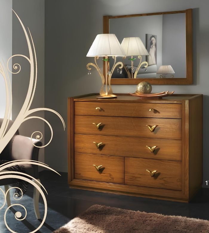 Kommode Spiegel Garnitur Gruppe Kommoden Konsole Holz Schrank Regal Neu Set 2tlg
