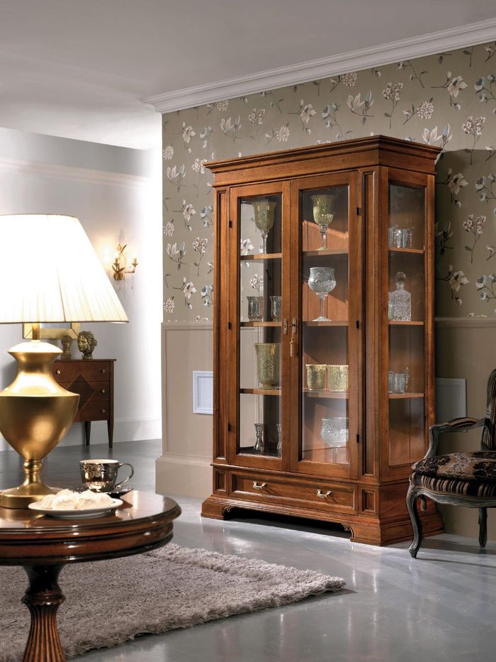 Wohnzimmer Anrichte Glas Schrank Vitrine Esszimmer Anrichte Holz Schränke Möbel