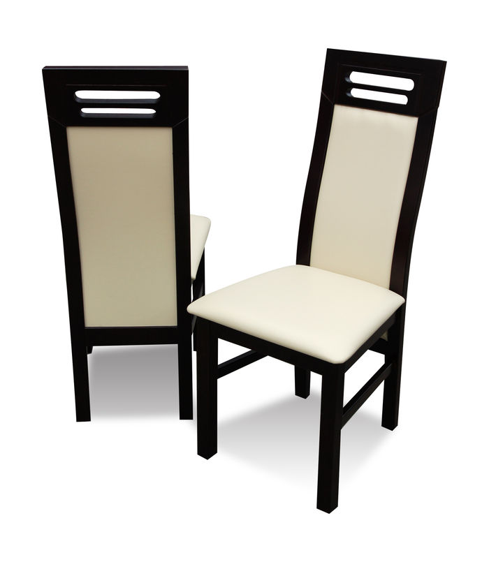 Luxus Design Polster Stuhl Stühle Sitz Lehn Büro Office Esszimmer Holz K65 NEU
