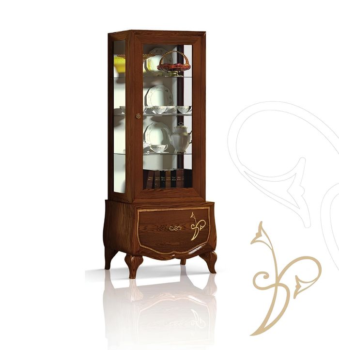 Vitrine Schaufenster Vitrinen Glas Schrank Antik Stil Modern Holz Design Möbel