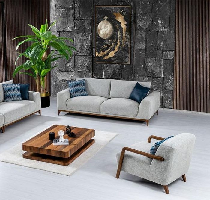 Sofa Wohnzimmergarnitur Polstergarnitur Set Sofakombination Sitzgarnitur 3+1