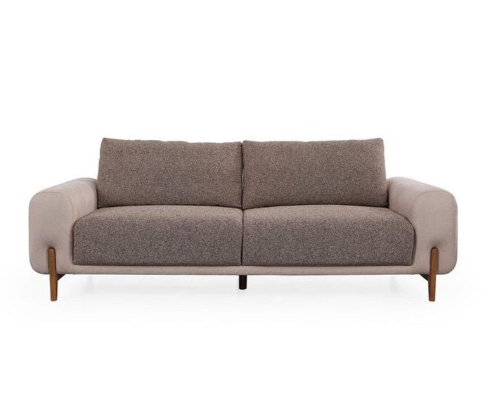 Bequem Grau Dreisitzer Sofa Stilvoll Wohnzimmer Textil 3-Sitzer Sofa Neu