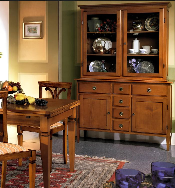 Anrichte Vitrine Buffet Schrank Italienische Möbel Einrichtung Regale Vitrinen