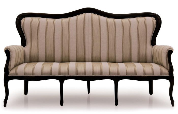 Design Dreisitzer Couch Polster Sofa Art déco 3er Sofas Zimmer Möbel Braune Sitz