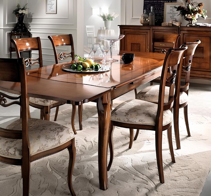 Moderner Tisch Esszimmer Schiebetisch Design Naturholz Esstisch Echtholz Möbel