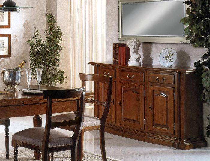 Kommode Anrichte Sideboard Braun Massiv Holz Schrank Möbel Kommoden Sideboards