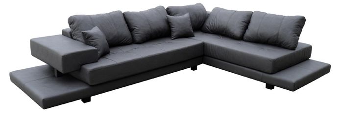 Design Esk Ecksofa L-form Modern Sofas Ledersofa Couch Wohnlandschaft Sofa Sitz