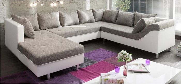 Design Ecksofa Uform Modern Sofas Couch Wohnlandschaft Schlaf Bett Sofa Garnitur