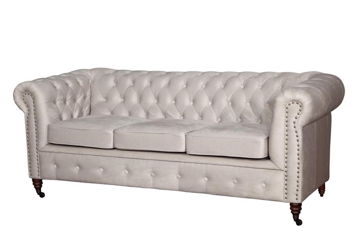 Chesterfield 3 Sitzer Sofa Ledersofa Couch Polster Sitz Garnitur Dreisitzer Neu