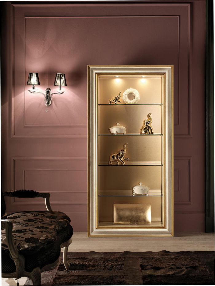 Vitrine Glas Schrank Vitrinen Wohnzimmer Schau Schränke Italienische Möbel NEU