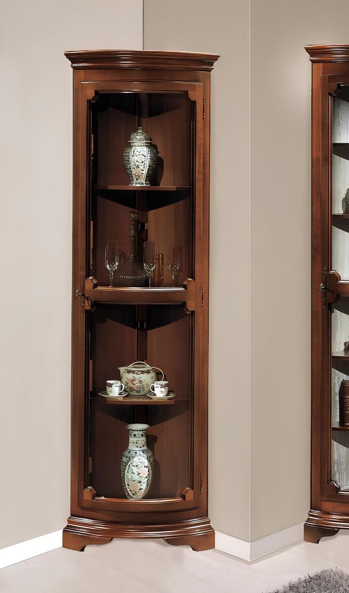 Eck Vitrine Kommoden Vitrinen Kommoden Schränke Glas Designer Schrank Barock